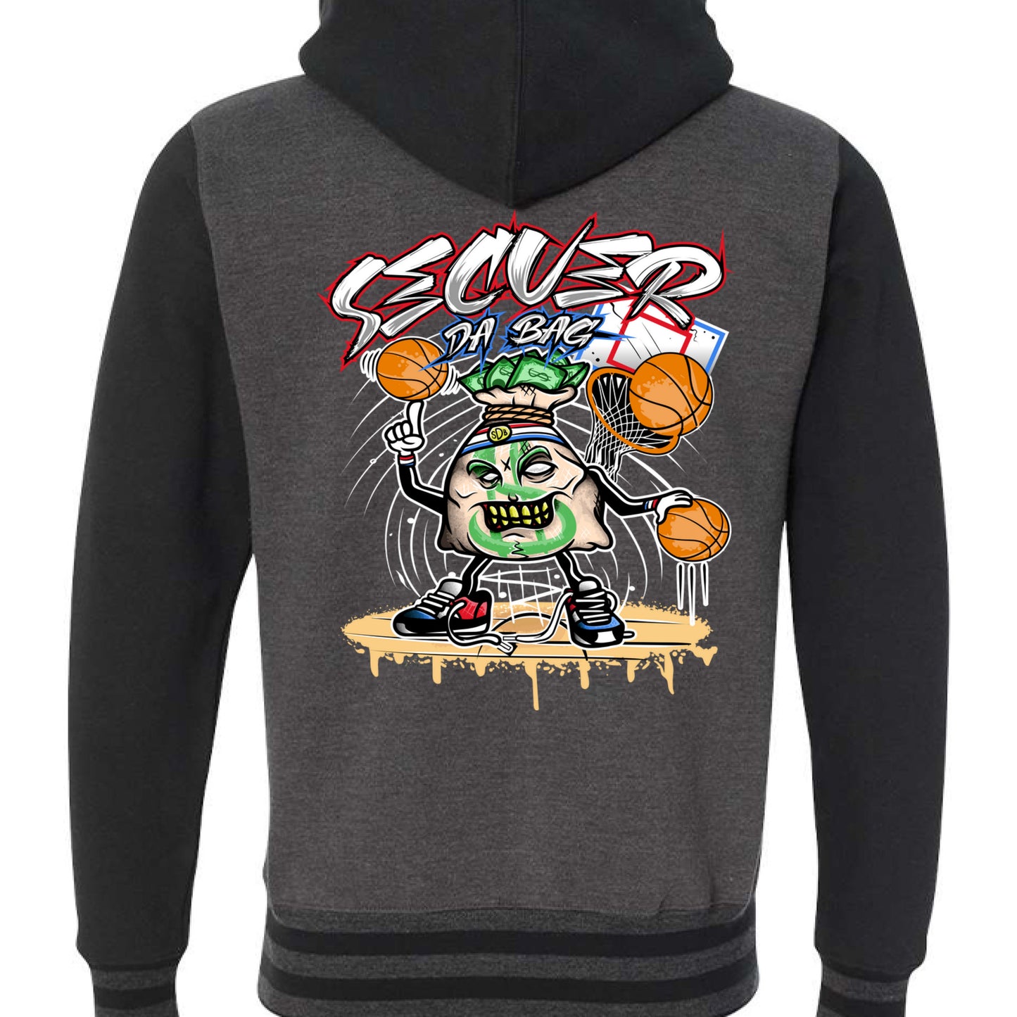 Charcoal Heather/ Black - BACK